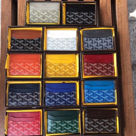 goyard card holder colors|goyard card holder khaki.